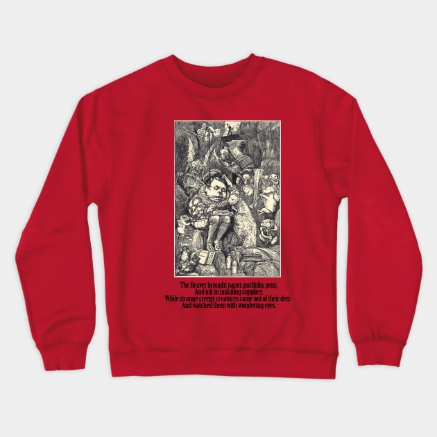 The Beavers Tale - The Hunting Of The Snark Crewneck Sweatshirt by The Blue Box